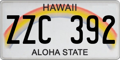 HI license plate ZZC392