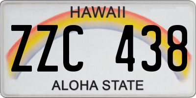 HI license plate ZZC438