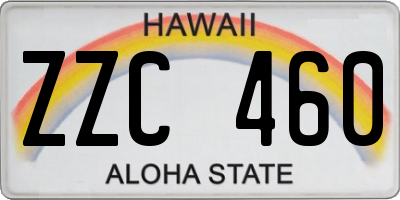 HI license plate ZZC460