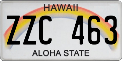HI license plate ZZC463