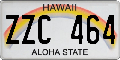 HI license plate ZZC464