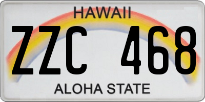 HI license plate ZZC468