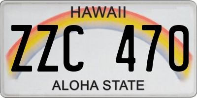 HI license plate ZZC470