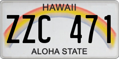 HI license plate ZZC471