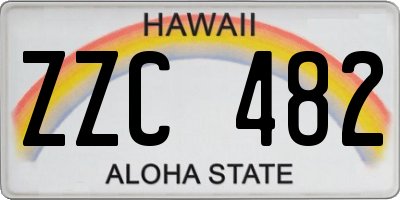 HI license plate ZZC482