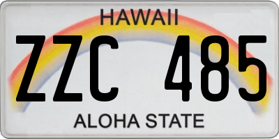 HI license plate ZZC485