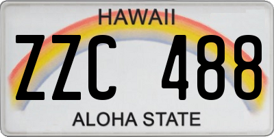 HI license plate ZZC488