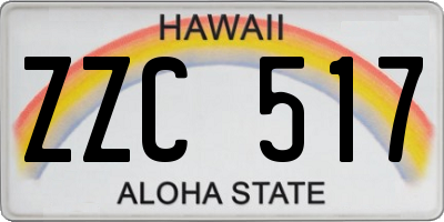 HI license plate ZZC517