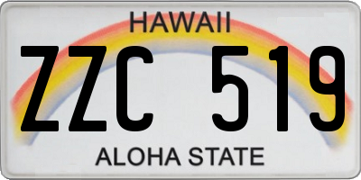 HI license plate ZZC519