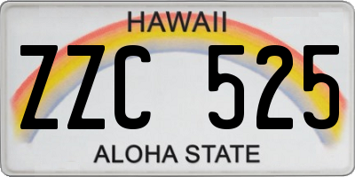HI license plate ZZC525