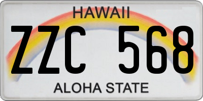 HI license plate ZZC568