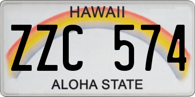 HI license plate ZZC574