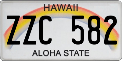 HI license plate ZZC582