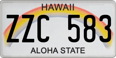 HI license plate ZZC583