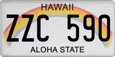 HI license plate ZZC590