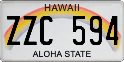 HI license plate ZZC594
