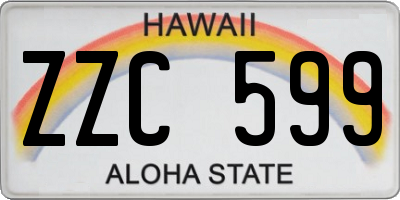HI license plate ZZC599