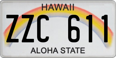 HI license plate ZZC611
