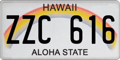 HI license plate ZZC616