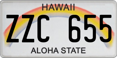 HI license plate ZZC655