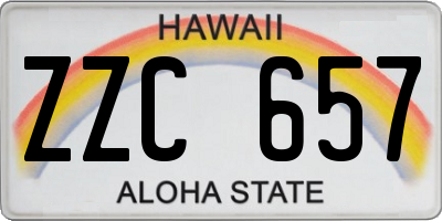 HI license plate ZZC657