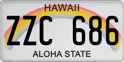 HI license plate ZZC686