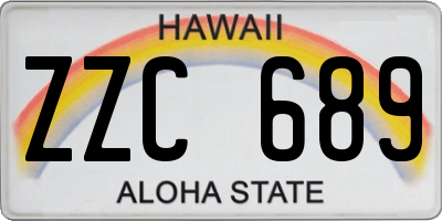 HI license plate ZZC689