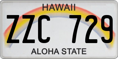 HI license plate ZZC729