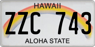 HI license plate ZZC743