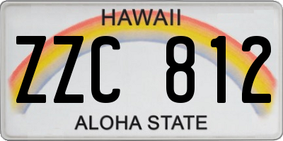 HI license plate ZZC812