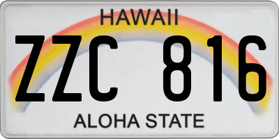 HI license plate ZZC816