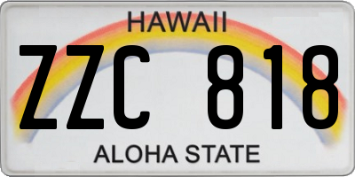 HI license plate ZZC818