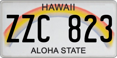 HI license plate ZZC823