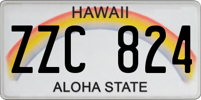 HI license plate ZZC824