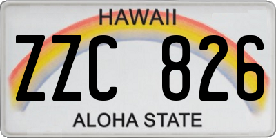 HI license plate ZZC826