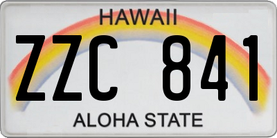 HI license plate ZZC841