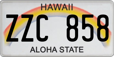 HI license plate ZZC858