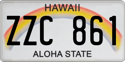 HI license plate ZZC861