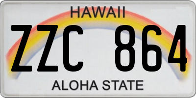 HI license plate ZZC864
