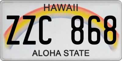 HI license plate ZZC868