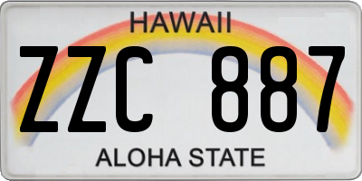 HI license plate ZZC887