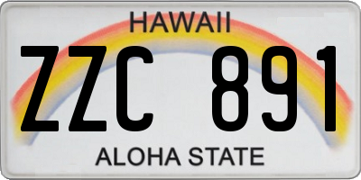 HI license plate ZZC891