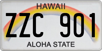 HI license plate ZZC901