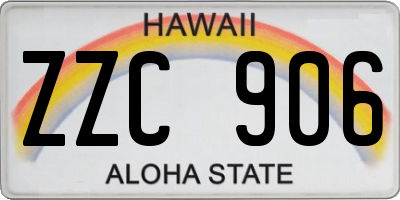 HI license plate ZZC906