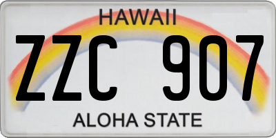 HI license plate ZZC907