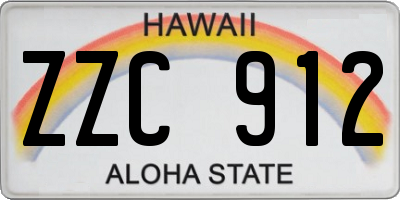 HI license plate ZZC912