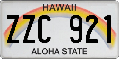 HI license plate ZZC921