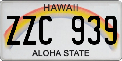 HI license plate ZZC939