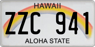HI license plate ZZC941