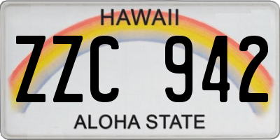 HI license plate ZZC942